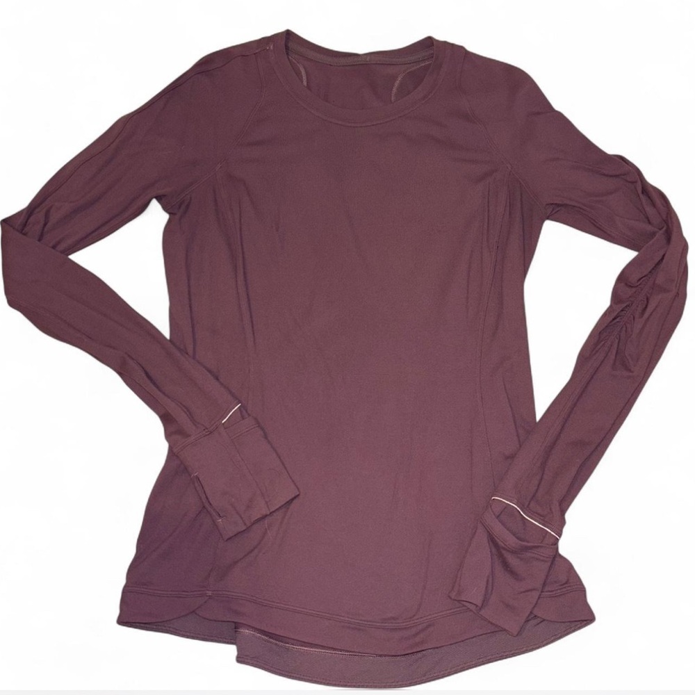 lululemon athletica Long Sleeve Top in Deep Purple